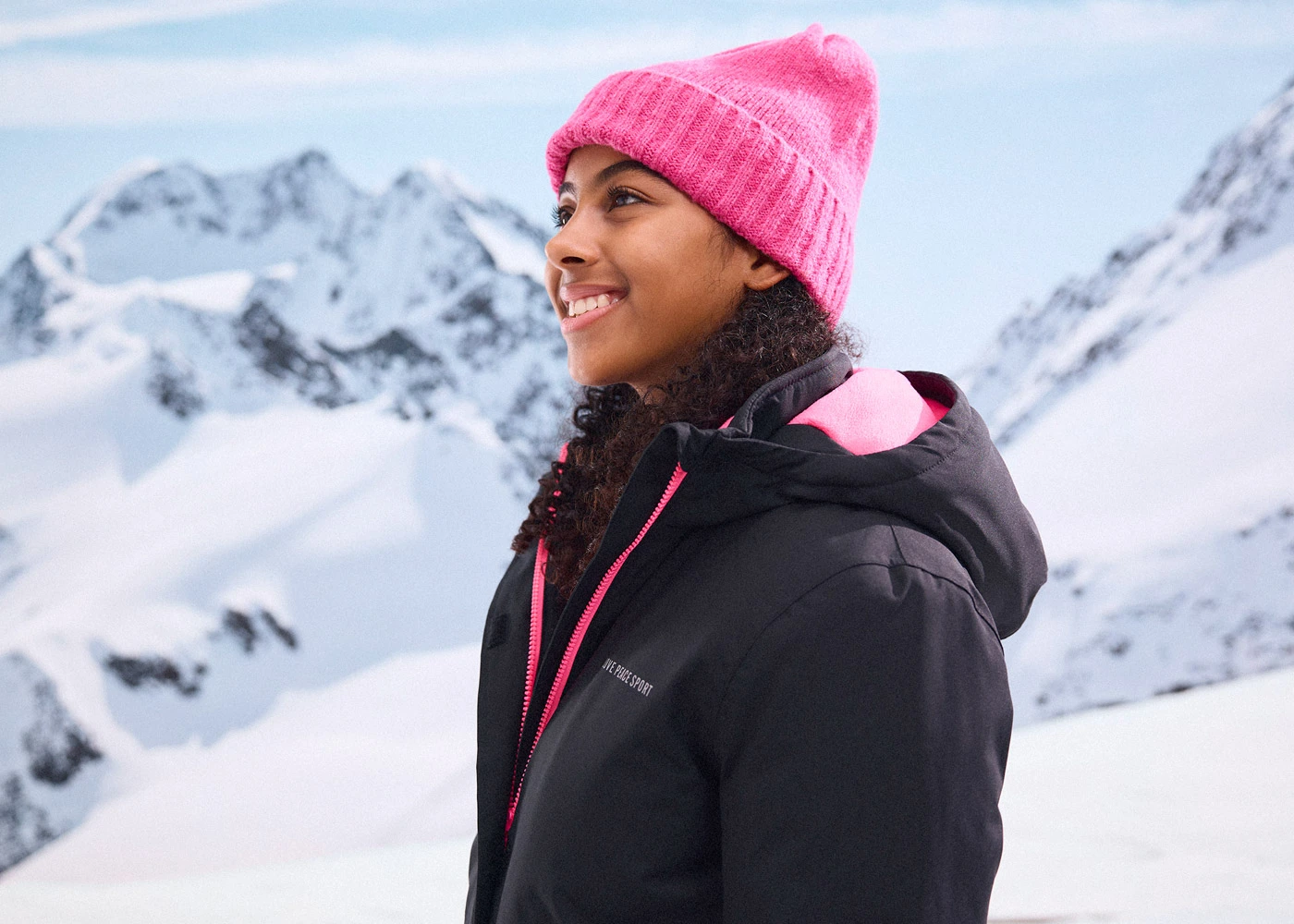 Waterdichte ski-jas met sportieve details • zwart-neonpink • bonprix online shop