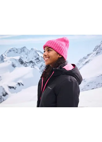 Parka de ski imperméable à détails sportifs • noir-rose fluo • Boutique bonprix
