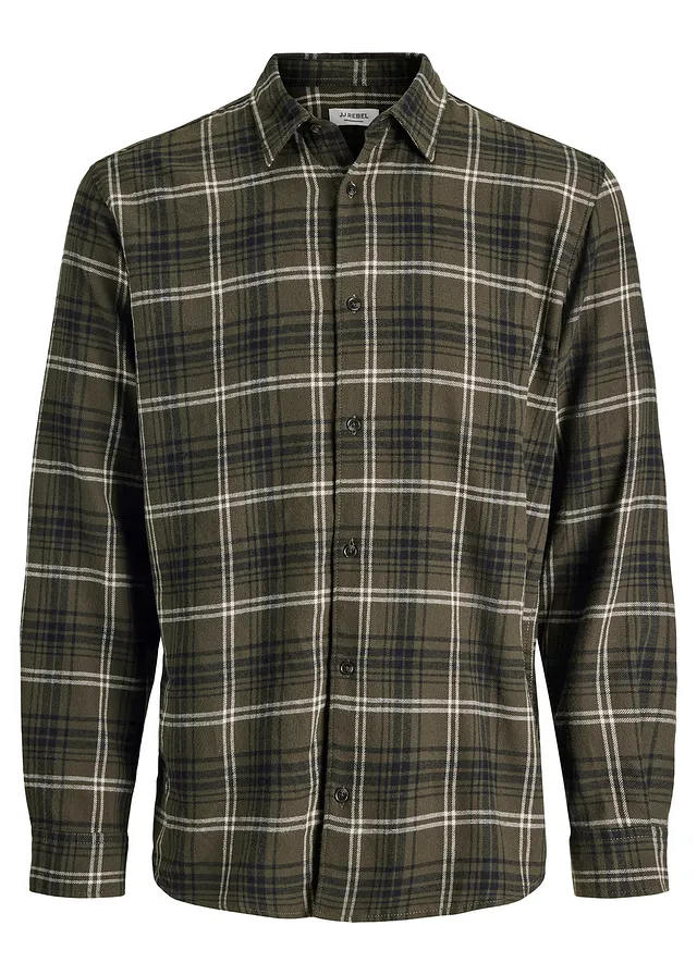 JJ REBEL Flanellen overhemd van puur katoen • forest night geruit • bonprix online shop