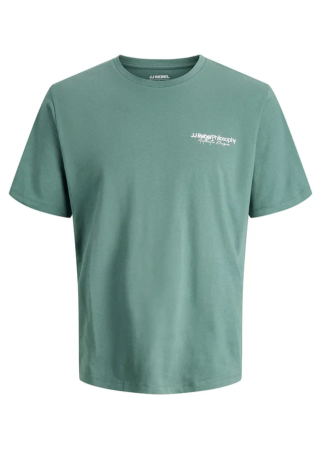 JJ REBEL T-shirt van puur katoen, loose fit • silver pine met print • bonprix online shop