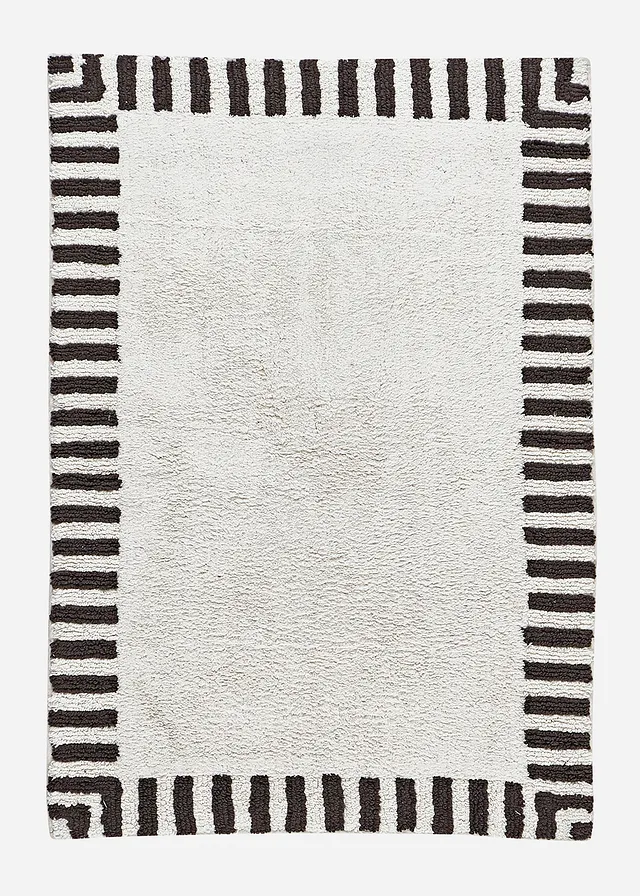 Badmat met minimalistisch design, Kleur: zwart divers
