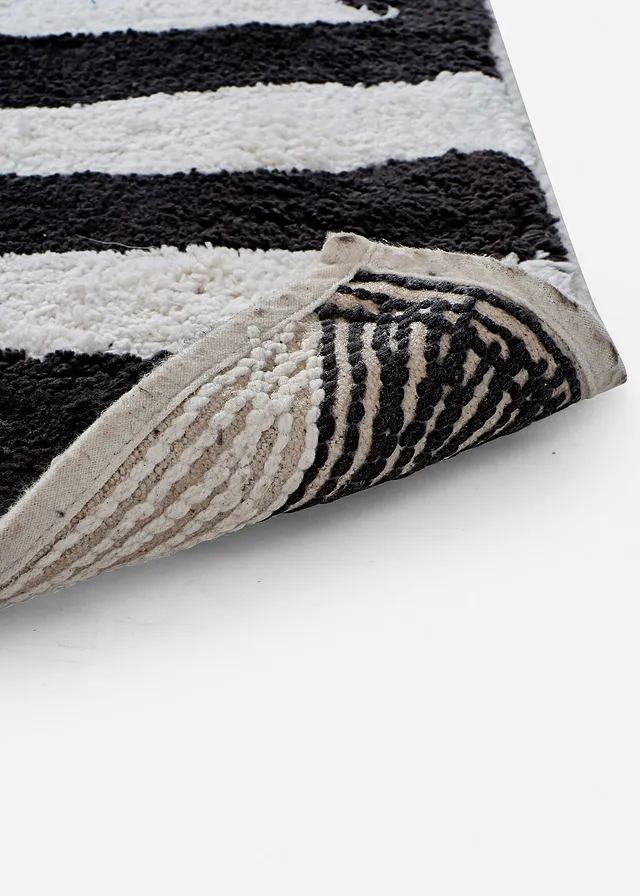 Badmat met zebra dessin, Kleur: zwart zebraprint
