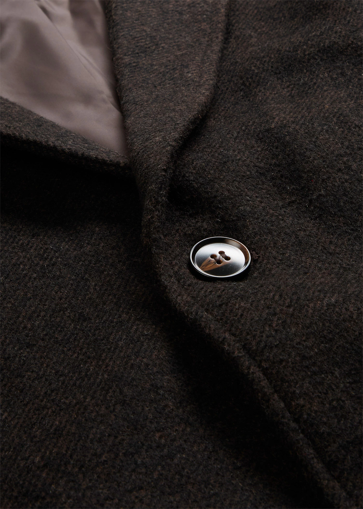 Manteau court • marron foncé chiné • Boutique bonprix