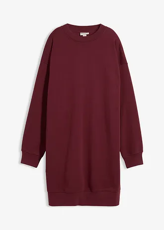 Oversize šaty z teplákoviny • tmavě bobulová • bonprix obchod