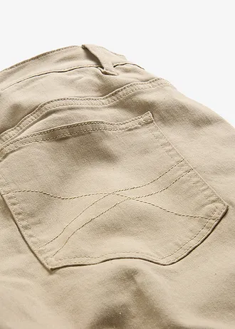 Regular fit stretch thermobroek, straight, Kleur: new kaki