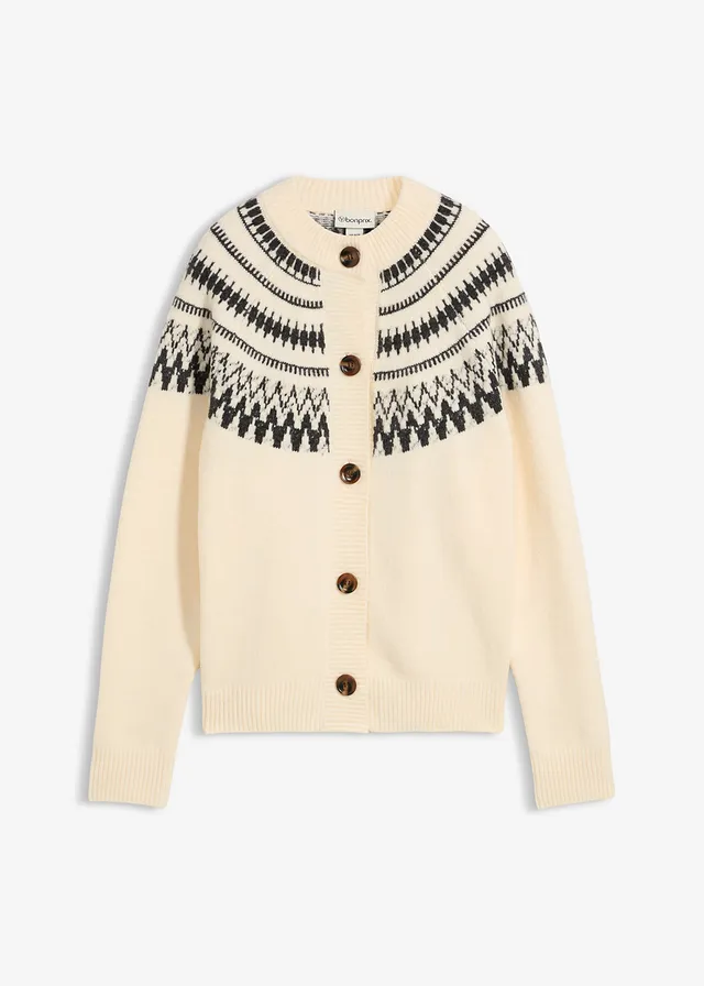 Jachetă tricotată cu model norvegian