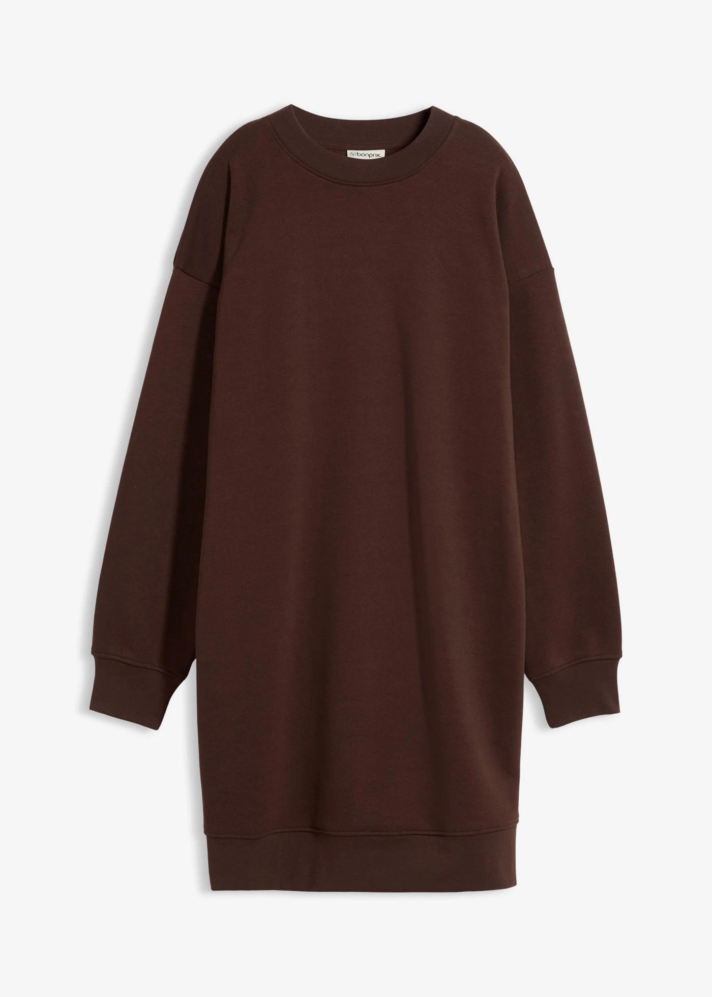 Oversize šaty z teplákoviny • tmavě hnědá • bonprix obchod