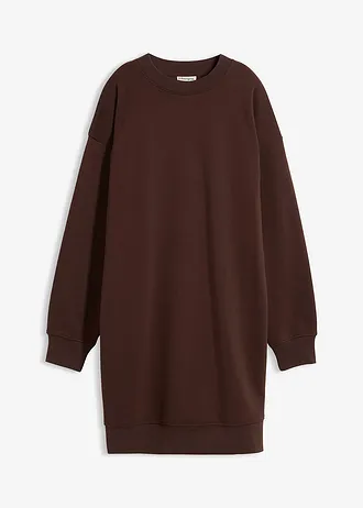 Robe oversize en molleton • marron foncé • Boutique bonprix