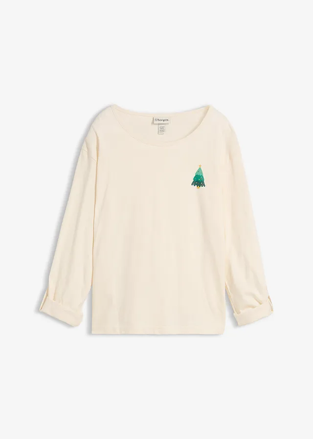 Tričko s dlhým rukávom z čistej bio bavlny