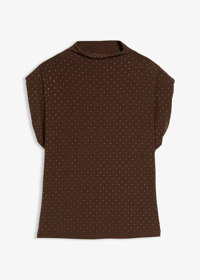 Top csillogó kövekkel • barna metallic • bonprix áruház