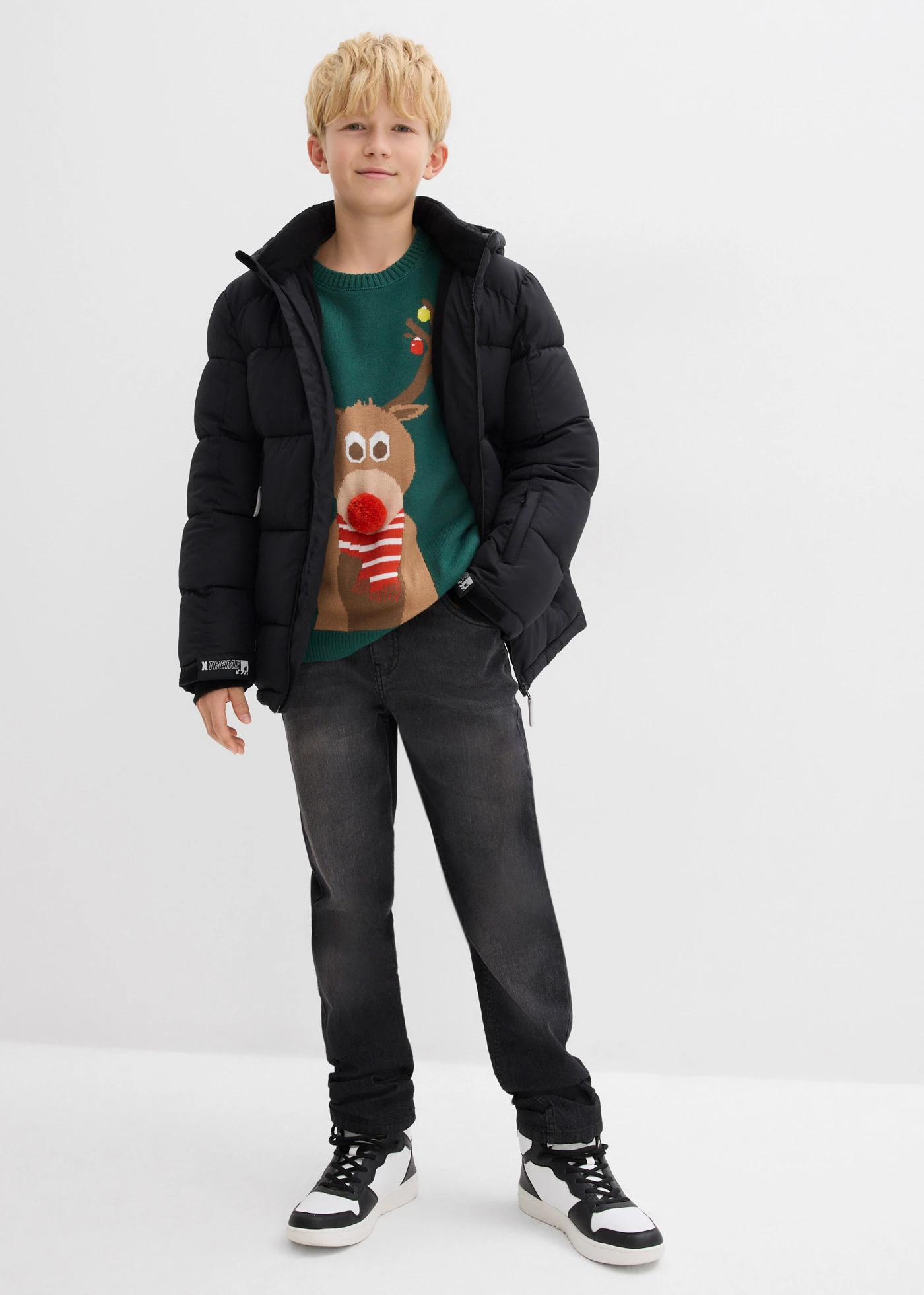 Kinderen kersttrui • diepgroen • bonprix online shop