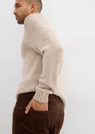 Manšestrové strečové kalhoty Regular Fit Straight, sepraný vzhled • hnědá-tmavě hnědá • bonprix obchod