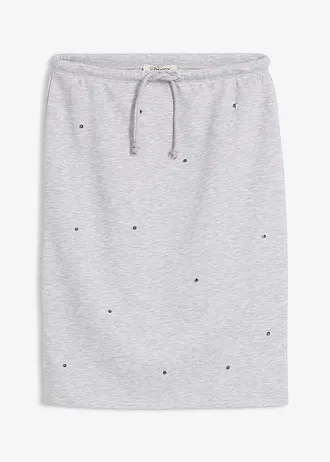 Jupe en sweat à rivets