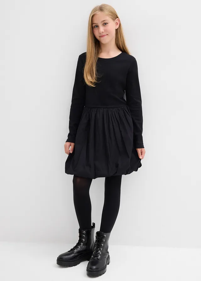 Mini jurk van biologisch katoen • zwart • product-page.page-title-suffix