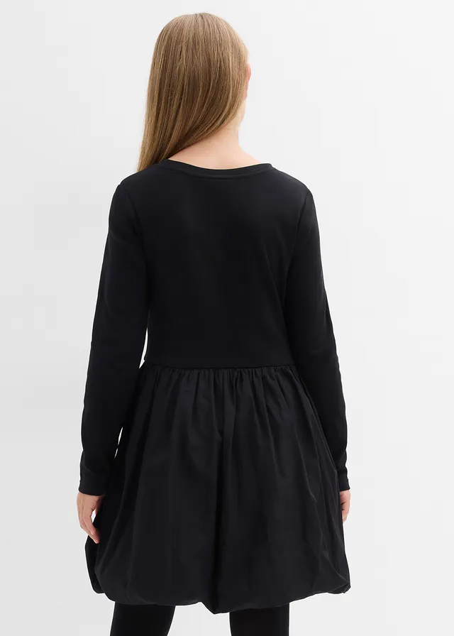 Mini jurk van biologisch katoen, Kleur: zwart