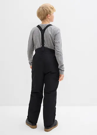 Pantalon de ski imperméable à bretelles et détails réfléchissants • noir • Boutique bonprix