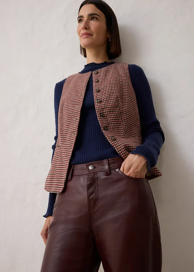 Leren broek van lamsnappa • koffiebruin • product-page.page-title-suffix