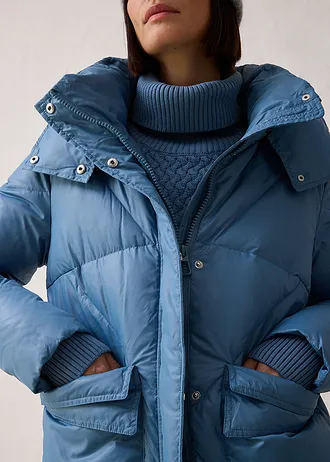 Péřový kabát s recyklovaným peřím, odolný vůči vodě • modrošedá • bonprix obchod