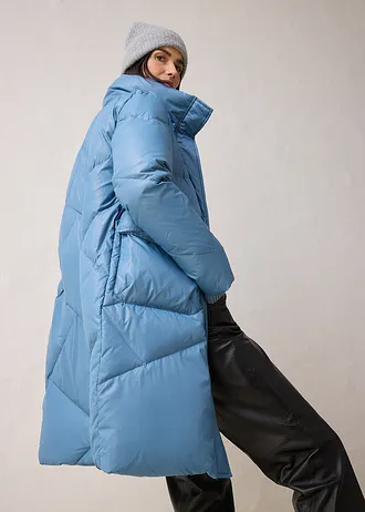 Péřový kabát s recyklovaným peřím, odolný vůči vodě • modrošedá • bonprix obchod