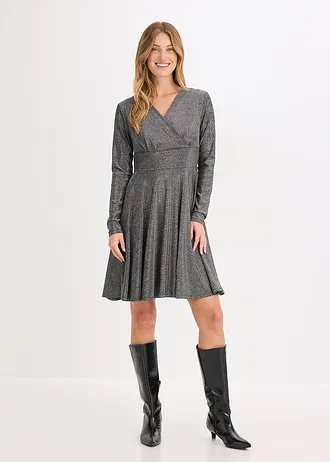 Jersey jurk, Kleur: zilverkleur