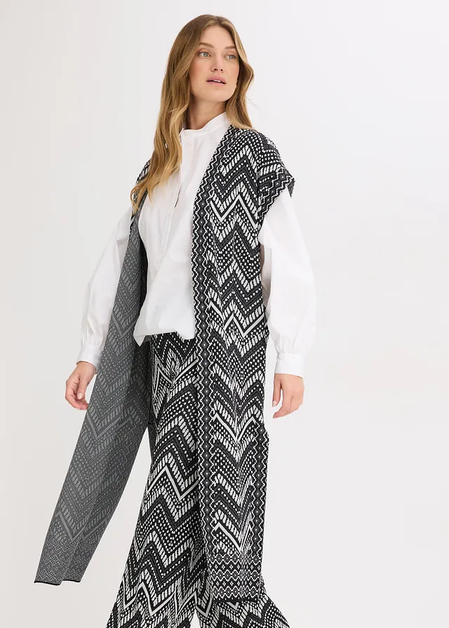 Gilet sans manches en maille • noir / blanc • product-page.page-title-suffix