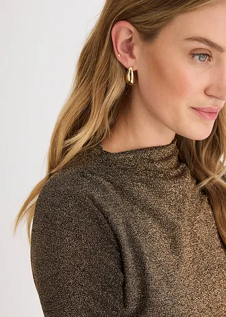 Jersey jurk • zwart/goudkleur • bonprix online shop