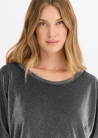 T-shirt manches longues • noir/argenté • Boutique bonprix