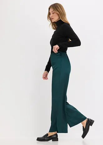 Pantalon palazzo • vert profond • Boutique bonprix