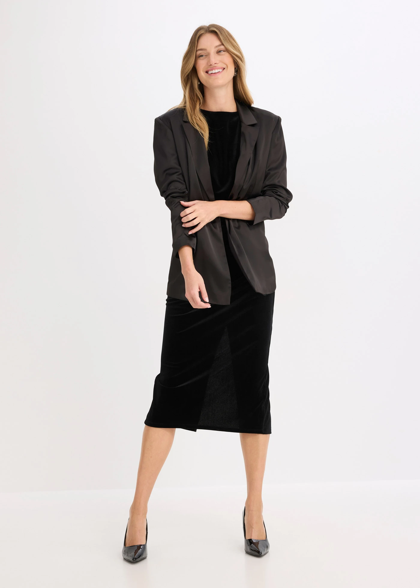 Robe midi • noir • Boutique bonprix