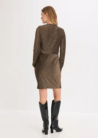 Robe en jersey • noir/doré • Boutique bonprix