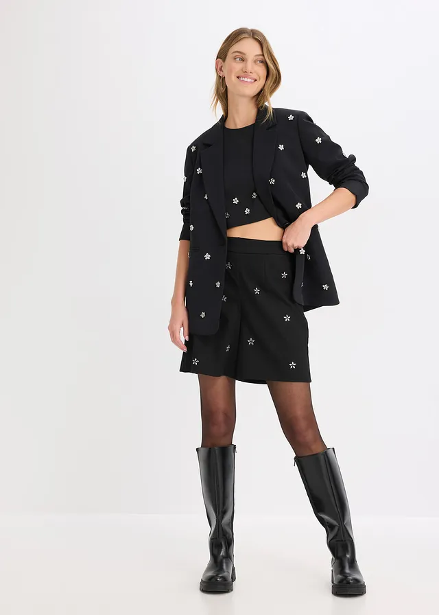 Blouse van katoen • zwart gebloemd • product-page.page-title-suffix