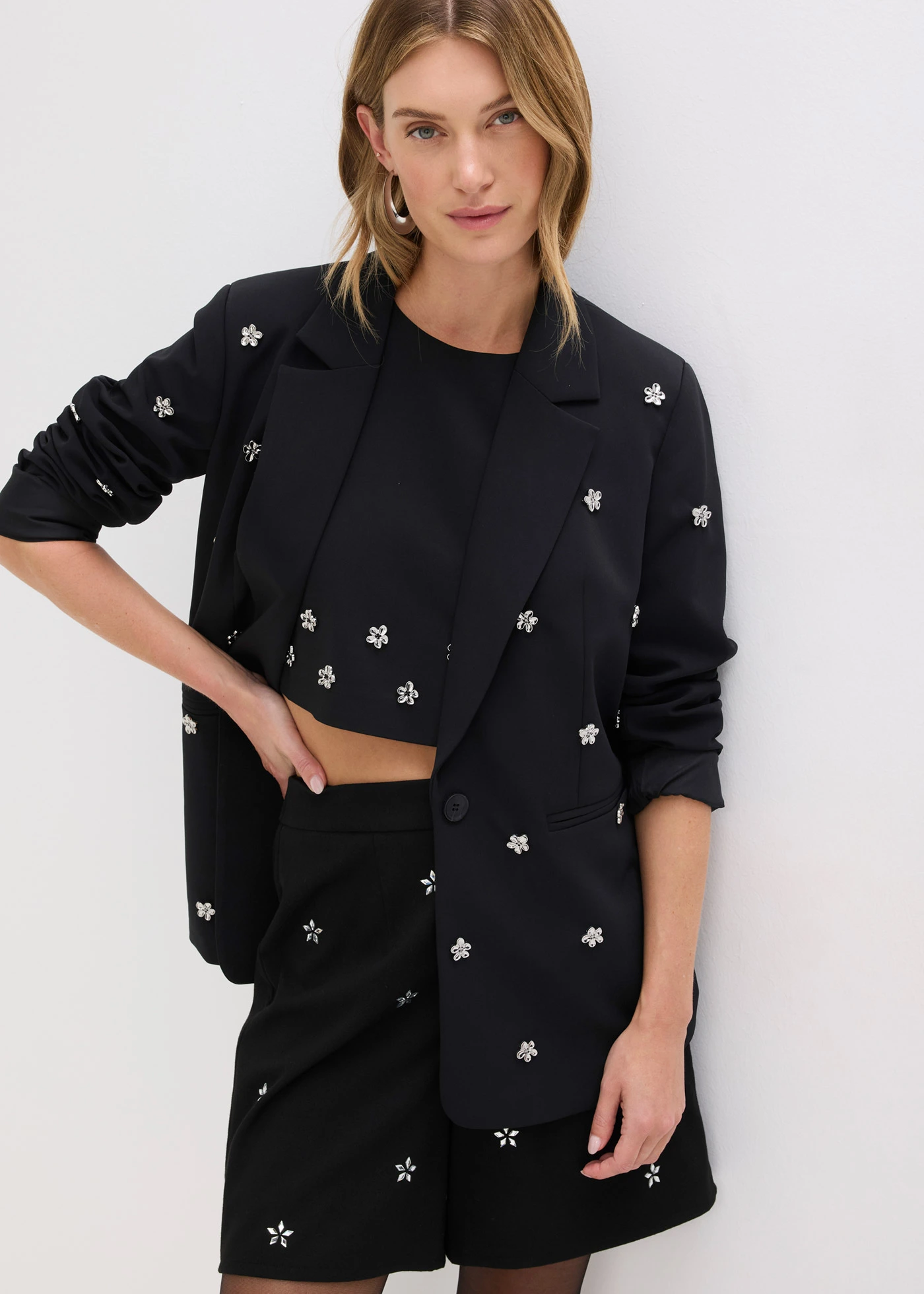 Top sans manches en coton mélangé • noir • Boutique bonprix