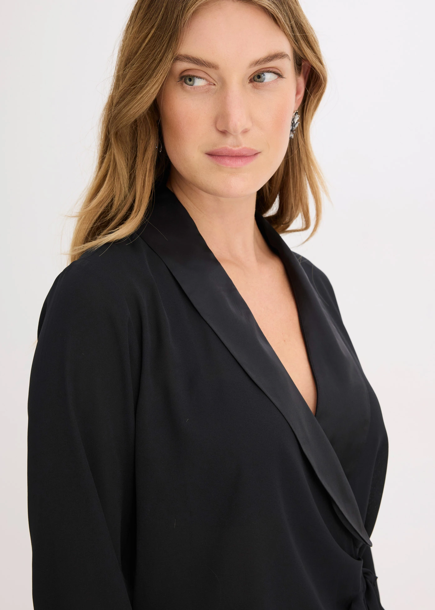 Blouse cache-cœur • noir • Boutique bonprix