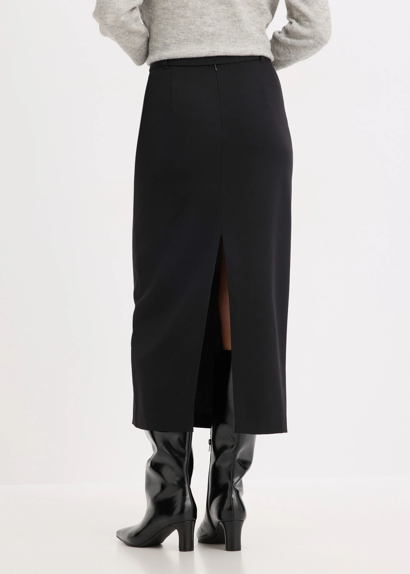 Midirok in een viscosemix • zwart • bonprix online shop