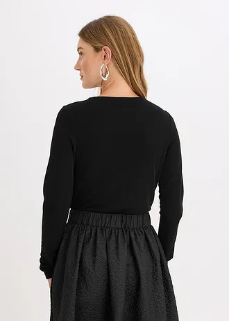 Body van een soepele viscosemix, Kleur: zwart