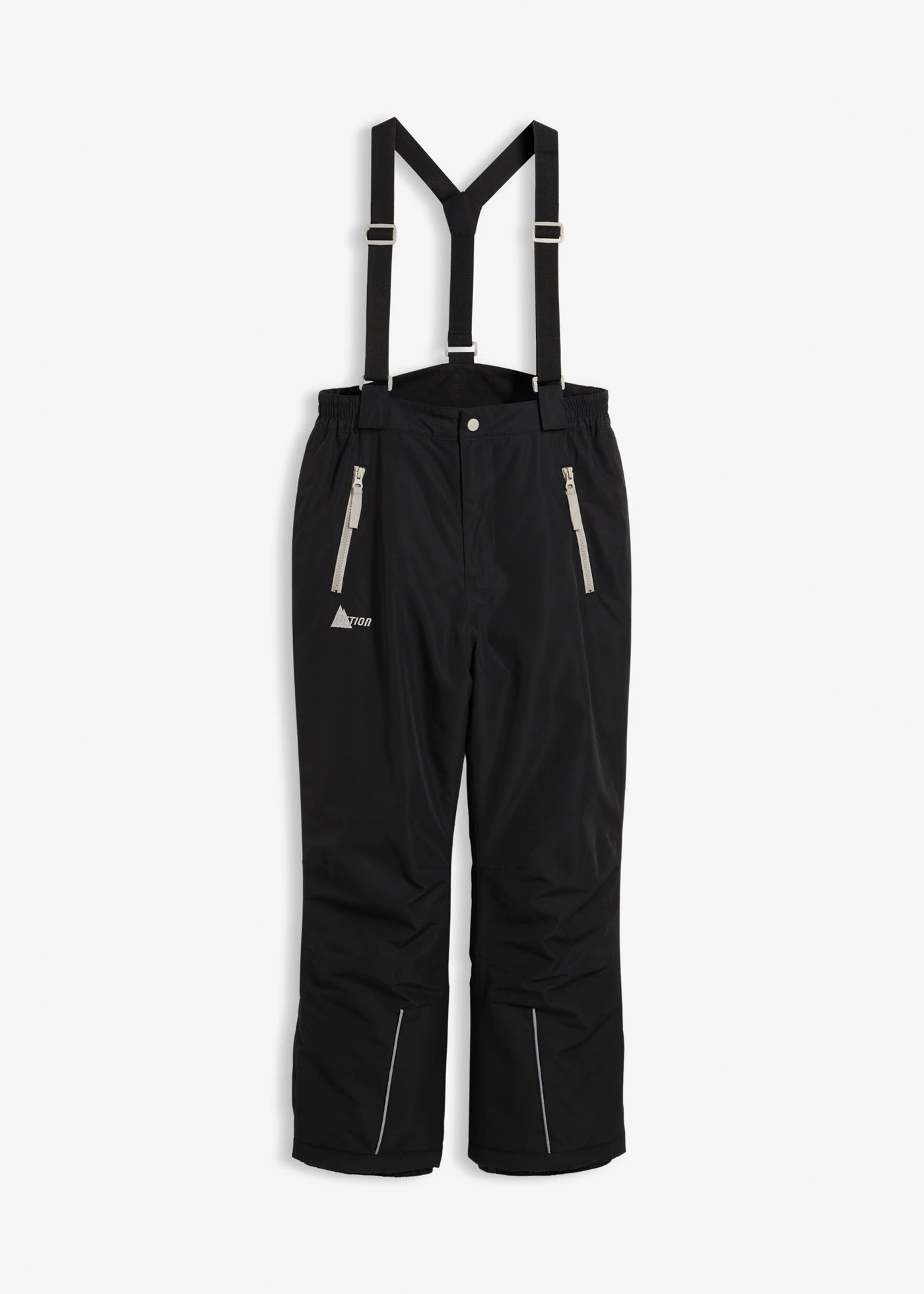 Pantalon de ski imperméable à bretelles et détails réfléchissants • noir • Boutique bonprix
