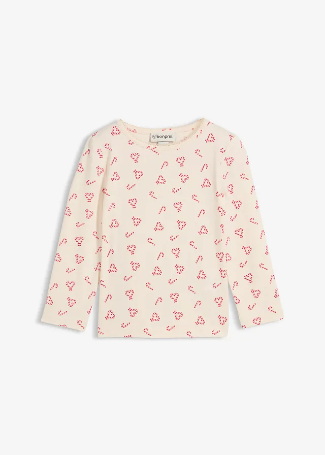 Tričko s dlhým rukávom z elastického bavlneného mixu