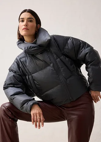 Péřová bunda s recyklovaným prachovým peřím, voděodolná • antracitová • bonprix obchod