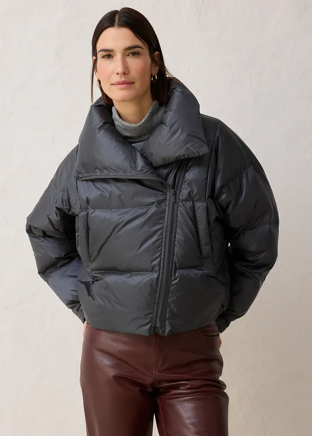 Doudoune courte et déperlante, Couleur: anthracite
