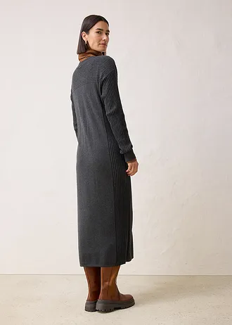 Robe pull en laine mérinos, Couleur: anthracite chiné