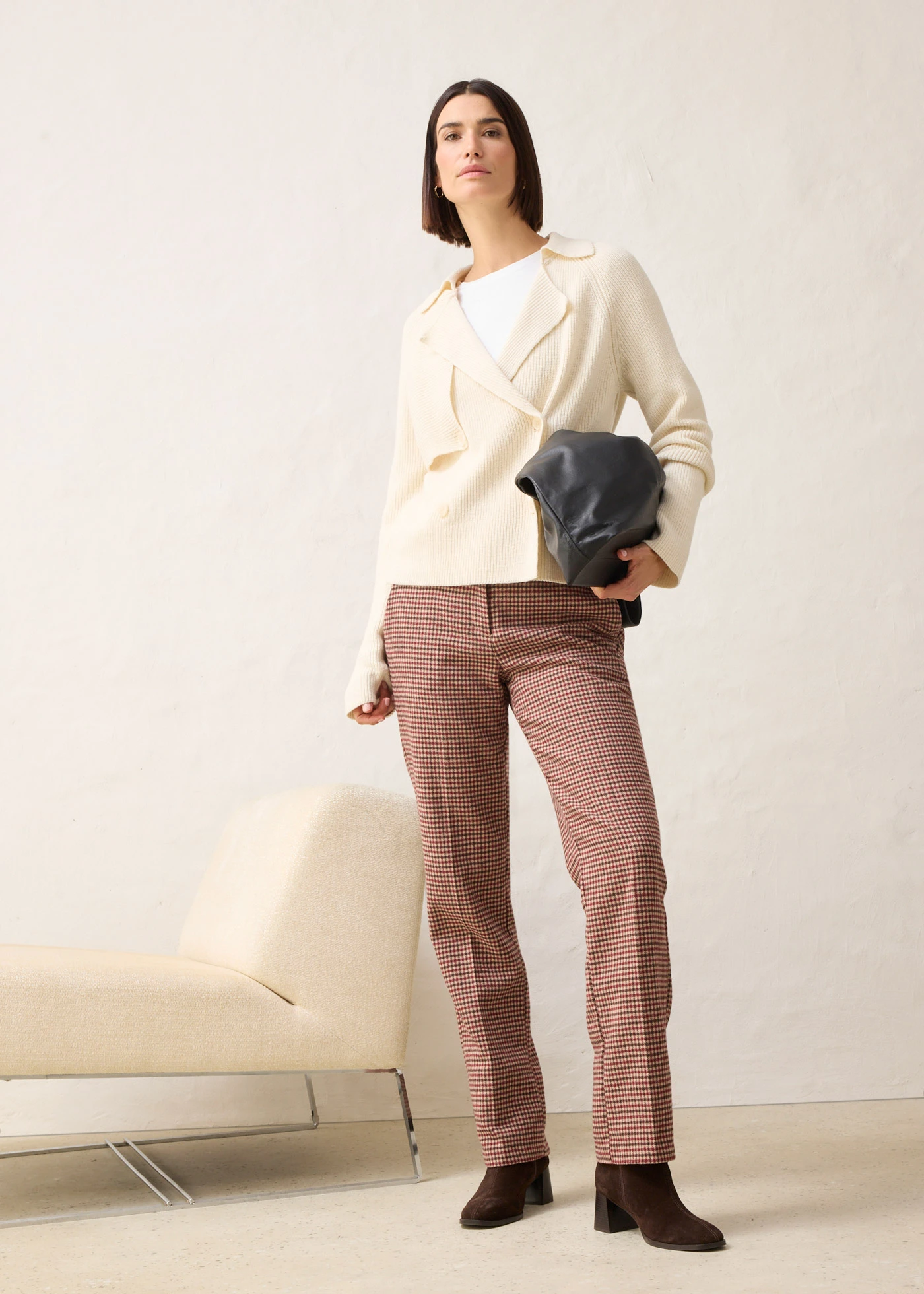 Svetr na zapínání s podílem vlny • béžová • bonprix obchod