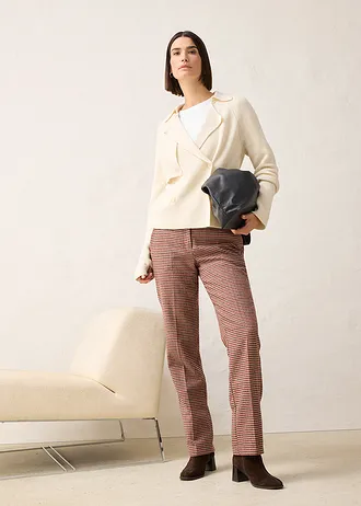 Svetr na zapínání s podílem vlny • béžová • bonprix obchod