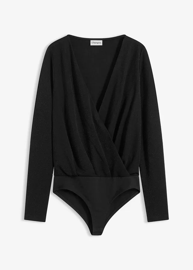 Body en viscose mélangée au tombé fluide • noir • Boutique bonprix
