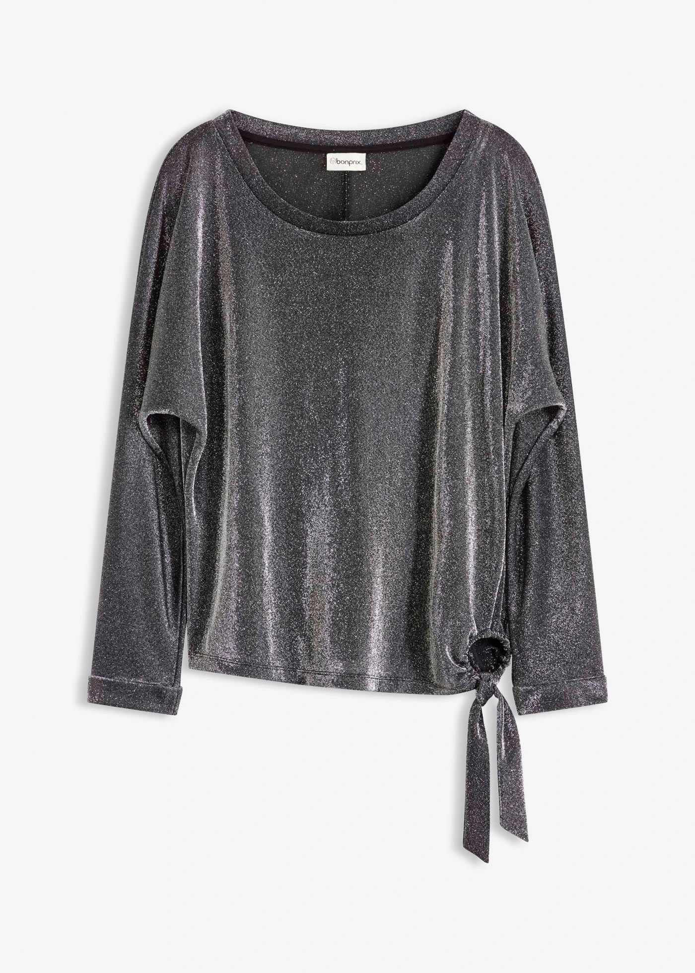 T-shirt manches longues • noir/argenté • Boutique bonprix