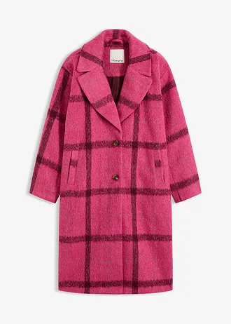 Oversize kabát s vlněným vzhledem
