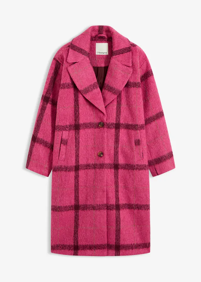 Oversize kabát vo vlnenom vzhľade