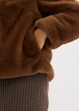 Bunda z umělé kožešiny • pimentová hnědá plus size • bonprix obchod