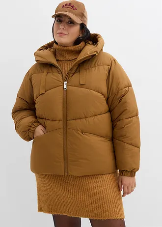 Voděodolná prošívaná bunda, barva: koňakově hnědá
