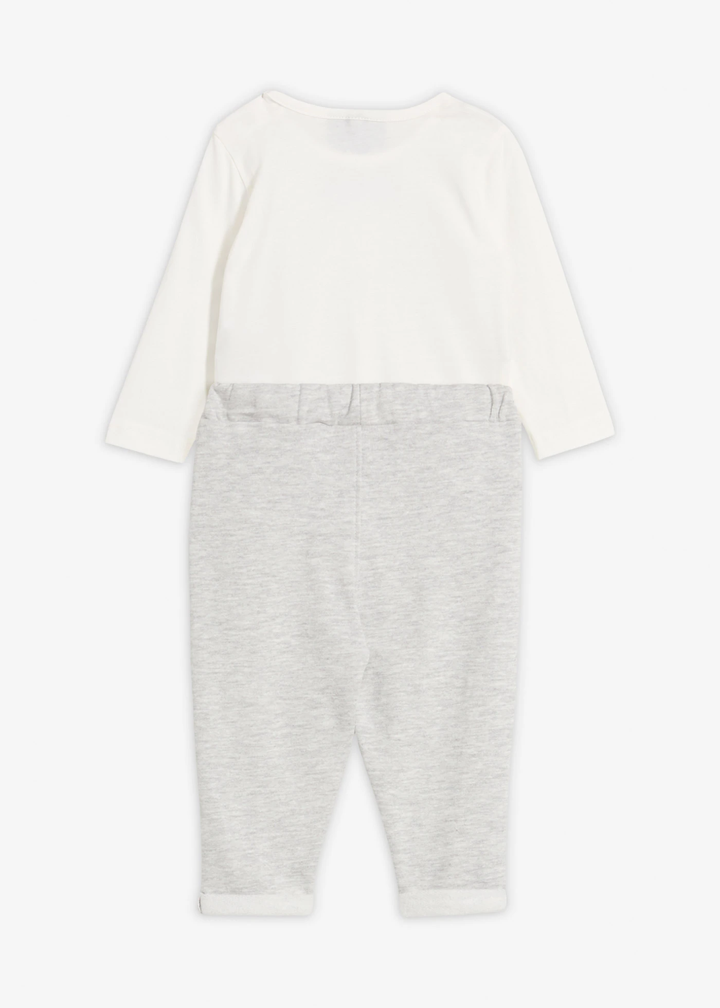 Sváteční souprava s vestovým body, motýlkem a kalhotami z čisté organické bavlny (3dílná souprava) • světle šedo-černo-přírodně bílý melír • bonprix obchod