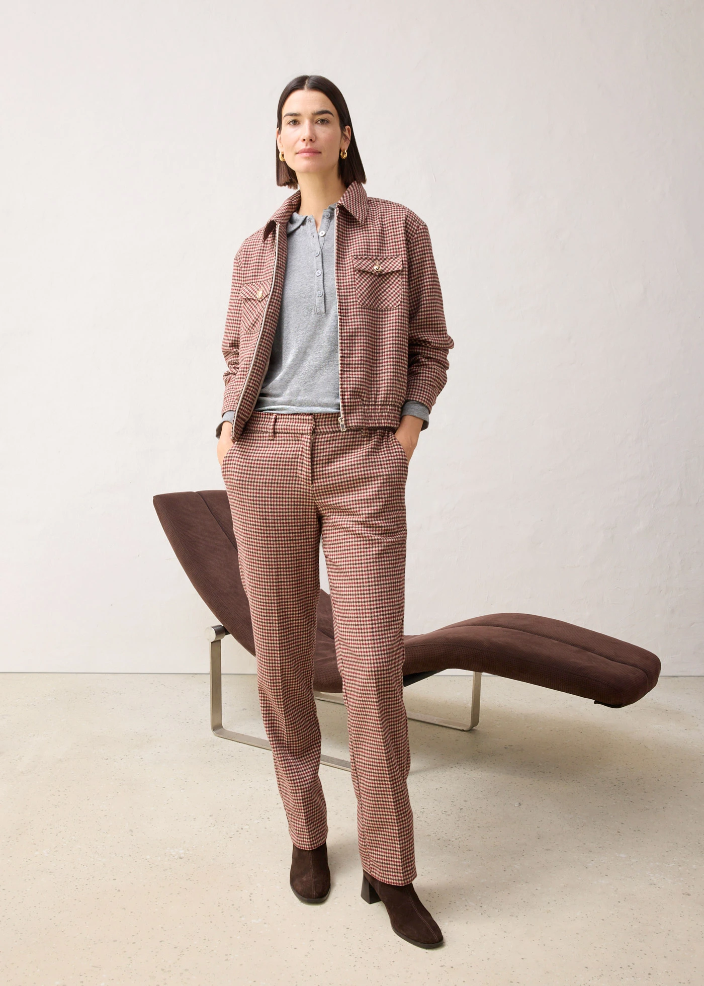 Triko polo s podílem vlny • šedý melír • bonprix obchod